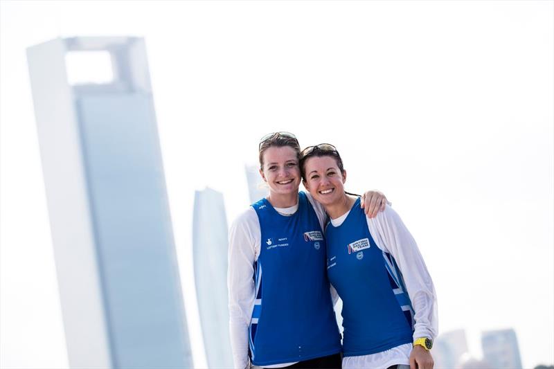 Sophie Weguelin and Eilidh McIntyre at the ISAF Sailing World Cup Final in Abu Dhabi photo copyright Pedro Martinez / Sailing Energy / ISAF taken at  and featuring the 470 class