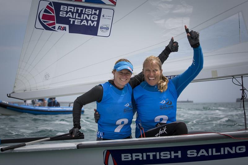 ISAF Sailing World Cup 470 Women's Gold for Hannah Mills & Saskia Clark photo copyright Lloyd Images / Volvo Sailing taken at Weymouth & Portland Sailing Academy and featuring the 470 class