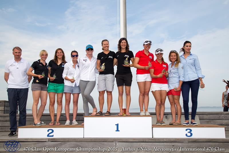 470 Women - Open European Top Finishers photo copyright Nikos Alevromytis / International 470 Class taken at Sailing Aarhus and featuring the 470 class