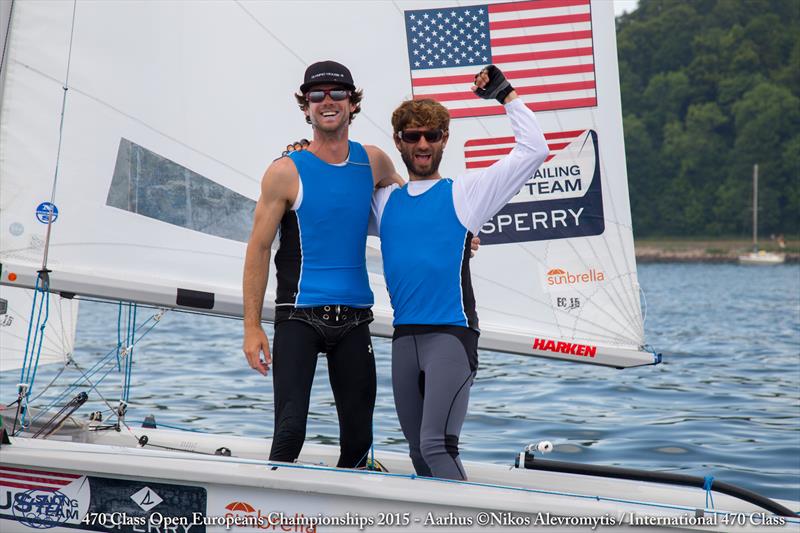 Stu McNay and Dave Hughes (USA) win the 470 Mens Open European Championships photo copyright Nikos Alevromytis / International 470 Class taken at Sailing Aarhus and featuring the 470 class