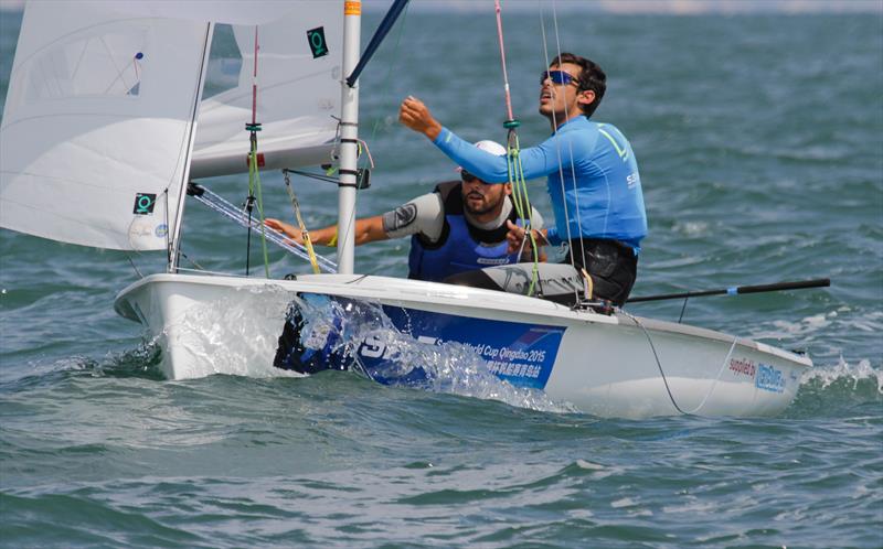 ISAF Sailing World Cup Qingdao day 1 photo copyright Daniel Smith taken at  and featuring the 470 class