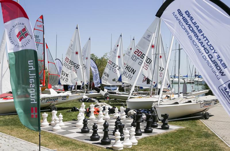 Asenathi Jim and Roger Hudson's favroutie board game: Chess photo copyright World Sailing taken at  and featuring the 470 class