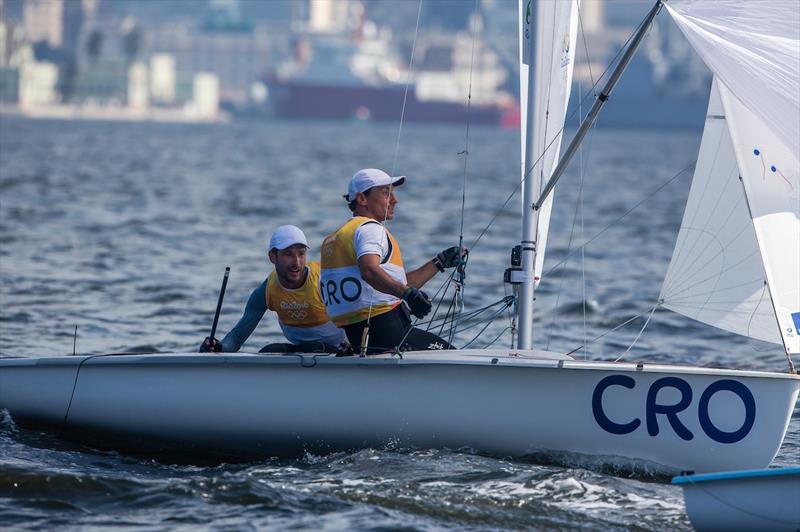 Sime Fantela and Igor Marenic (CRO) on day 9 at the Rio 2016 Olympic Sailing Competition photo copyright Sailing Energy / World Sailing taken at  and featuring the 470 class