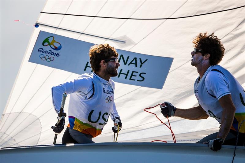 Stu McNay and David Hughes (USA) at the Rio 2016 Olympic Sailing Competition photo copyright Sailing Energy / World Sailing taken at  and featuring the 470 class