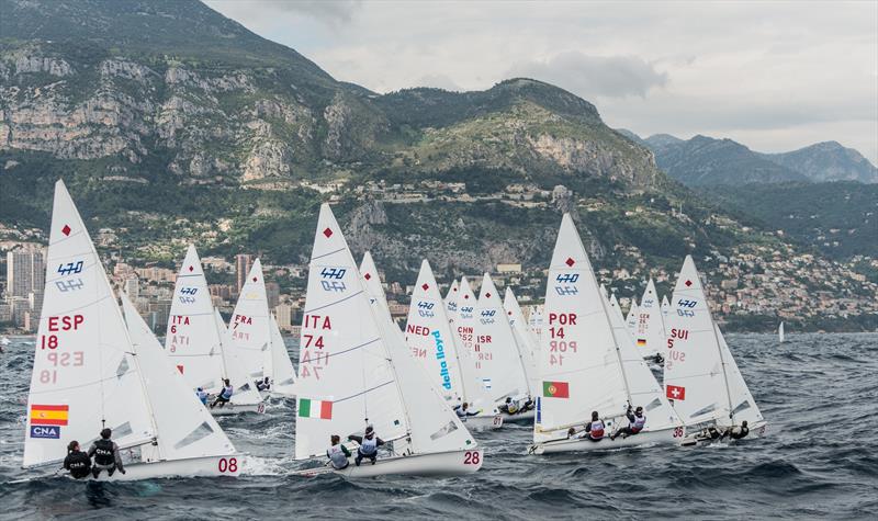 Big breeze on day 4 of the 470 Europeans at Monaco photo copyright Mesi taken at Yacht Club de Monaco and featuring the 470 class