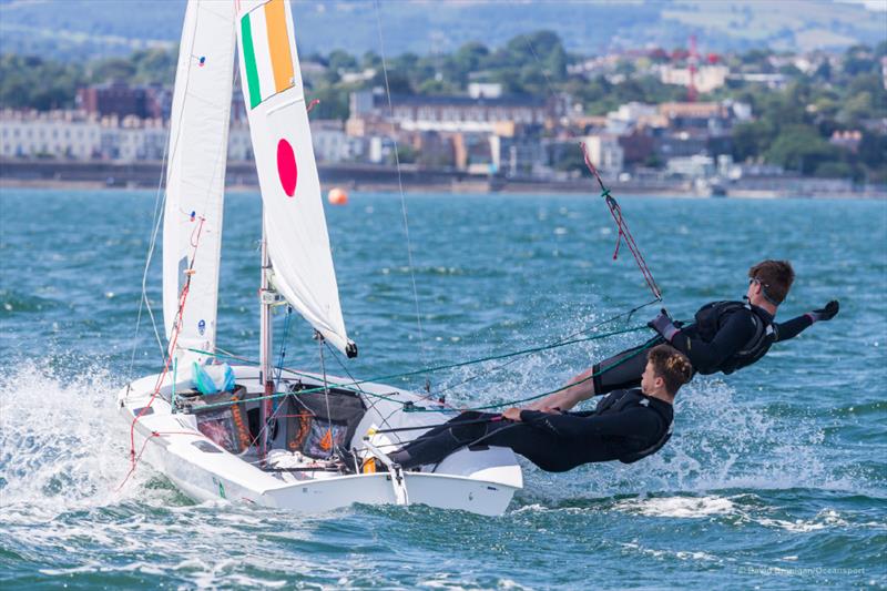 Volvo Dun Laoghaire Regatta day 4 photo copyright David Branigan / Oceansport taken at  and featuring the 470 class