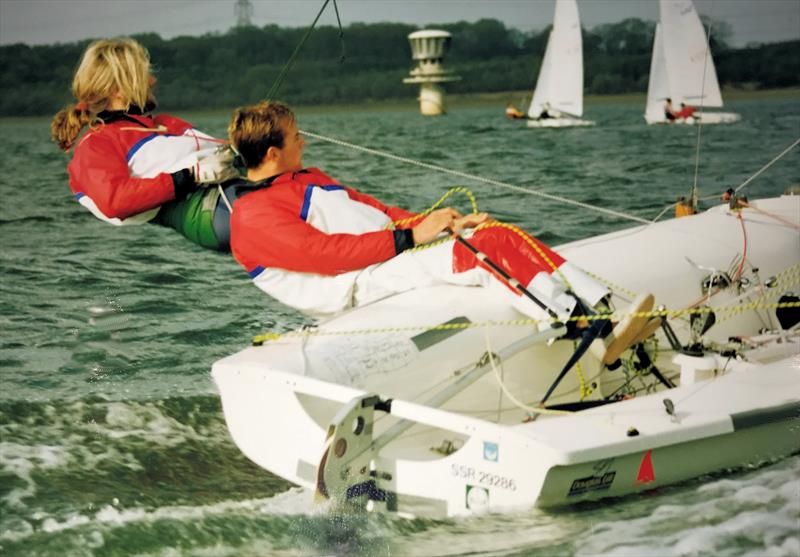 Ian Walker and Gareth Edwards 470 sailing in 1991 - photo © Walker Archive