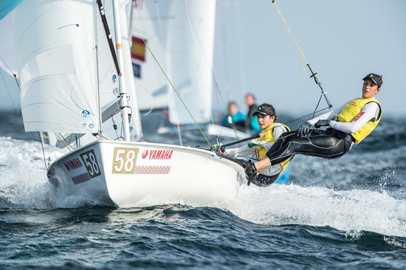 Ilaria Paternoster/Bianca Caruso (ITA-33) on day 2 of the 470 Junior Worlds at Enoshima, Japan photo copyright Junichi Hirai / Bulkhead Magazine Japan taken at  and featuring the 470 class