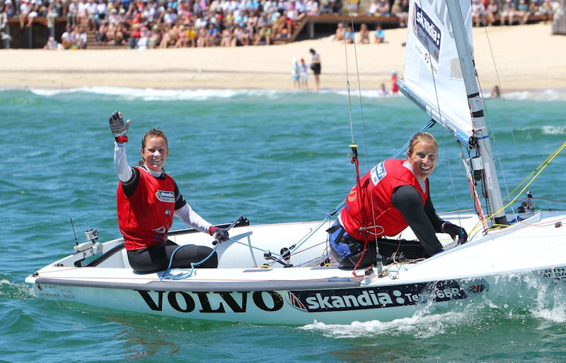 Silver for Hannah Mills and Saskia Clark at the Perth 2011 ISAF Sailing Worlds