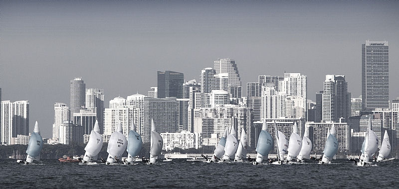 470's racing in front of the Miami skyline during the Rolex Miami OCR 2011