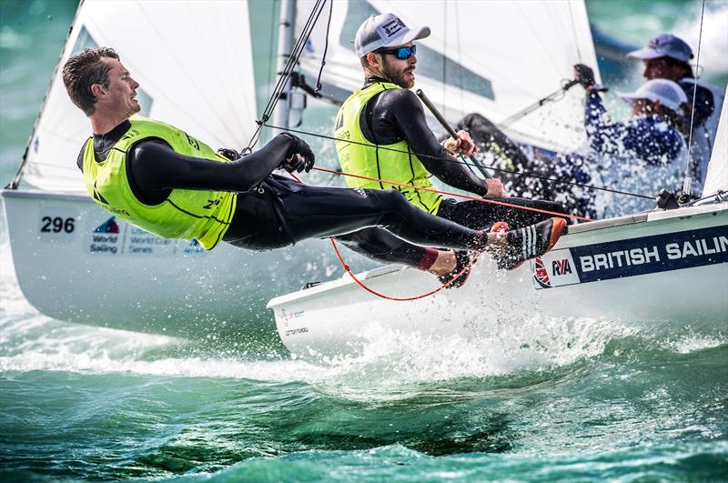 Luke Patience and Chris Grube (GBR) - 470 Men - Miami 2018 World Cup Series photo copyright Richard Langdon / Sailing Energy taken at  and featuring the 470 class