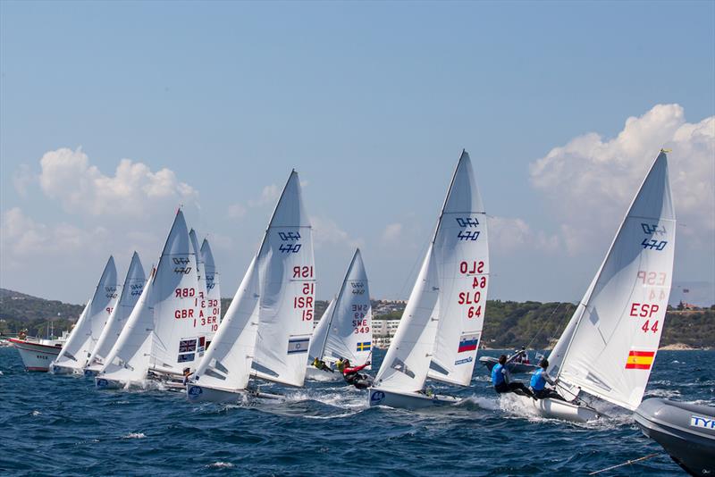470 Europeans 2022 medal race photo copyright Nikos Alevromytis taken at  and featuring the 470 class