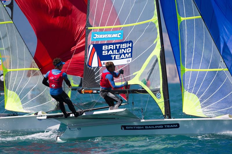 49er bronze for Dylan Fletcher and Alain Sign at ISAF Sailing World Cup Mallorca photo copyright Richard Langdon / British Sailing Team taken at  and featuring the 49er class