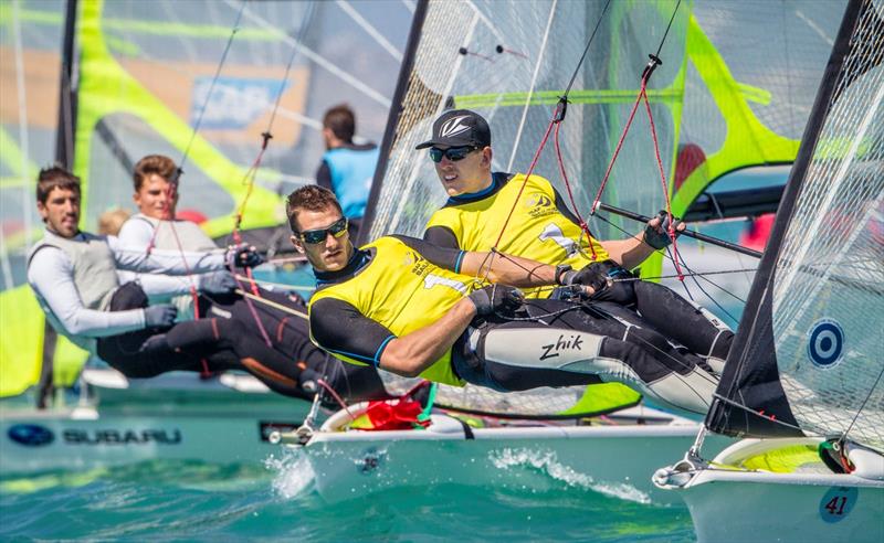 49er gold for Peter Burling and Blair Tuke (NZL) at ISAF Sailing World Cup Mallorca photo copyright Jesus Renedo / Sofia taken at  and featuring the 49er class