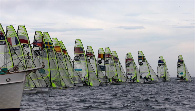 Day 5 of the ISAF Sailing World Championship photo copyright Ocean Images taken at  and featuring the 49er class