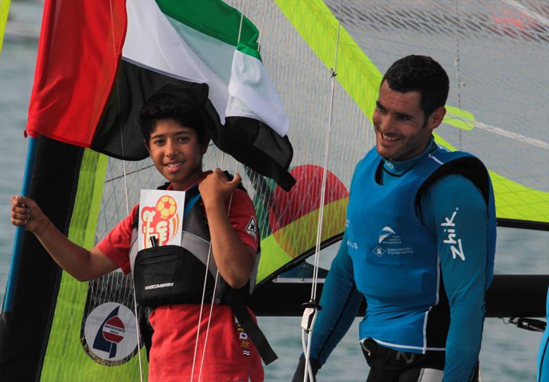 Anton Paz takes a local sailor out on his 49er photo copyright ISAF taken at  and featuring the 49er class