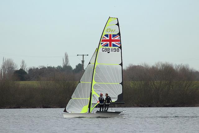 Perhaps the start of an Olympic campaign on day 4 of the Alton Water Frostbite Series photo copyright Tim Bees taken at Alton Water Sports Centre and featuring the 49er class