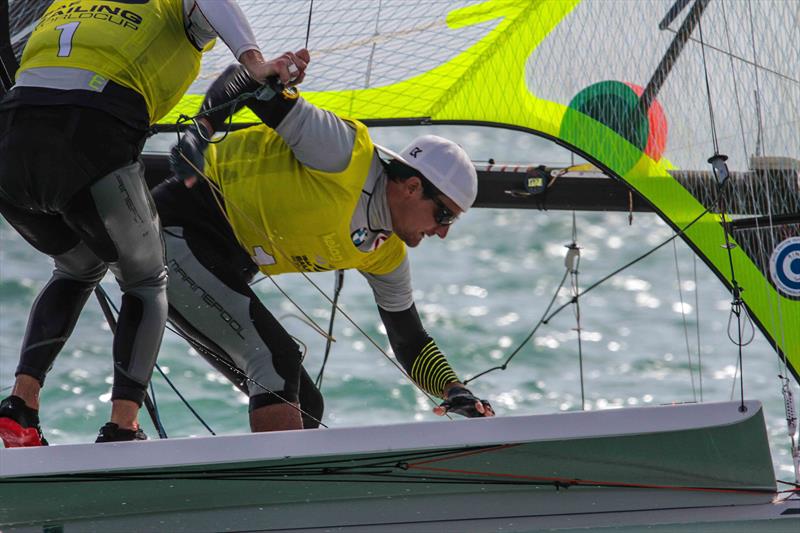 49er gold for Nico Delle Karth & Nikolaus Resch (AUT19) at ISAF Sailing World Cup Miami - photo © Walter Cooper / US Sailing