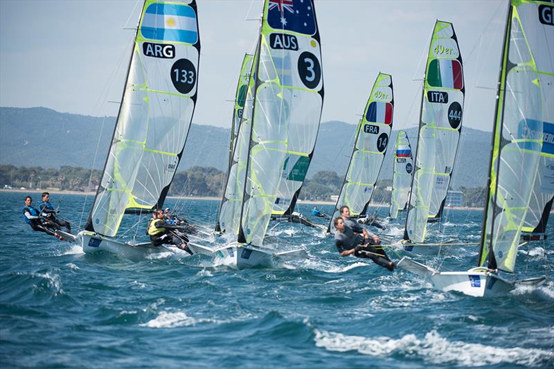 ISAF Sailing World Cup Hyères day 2 photo copyright ISAF taken at COYCH Hyeres and featuring the 49er class