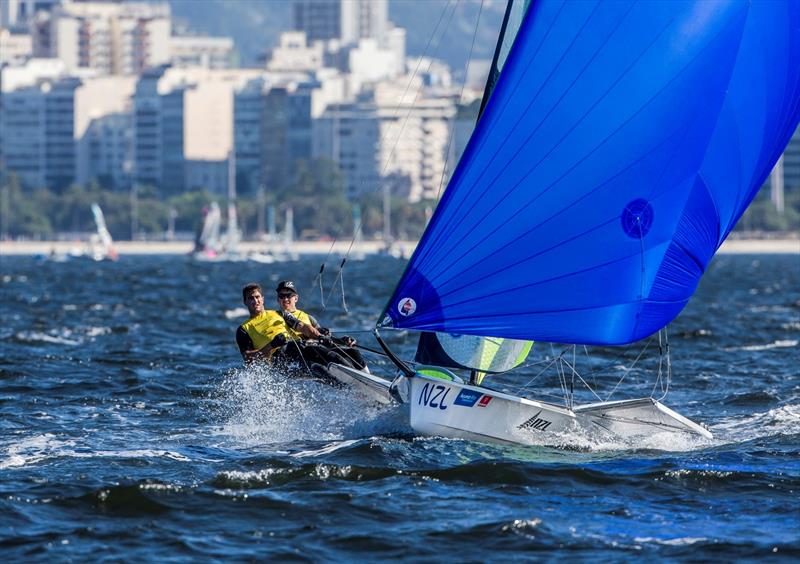 Peter Burling and Blair Tuke at the Aquece Rio – International Sailing Regatta - photo © Jesus Renedo / Sailing Energy / ISAF