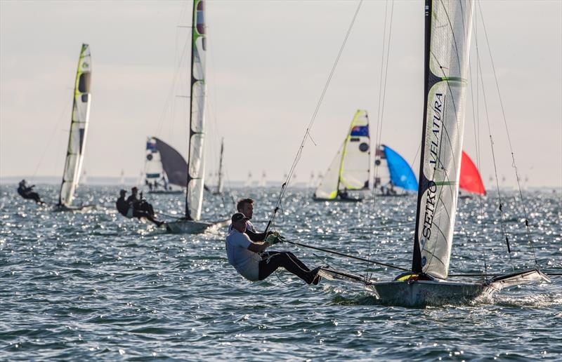 Jonas Warrer and Anders Thomsen on day 1 of Sailing World Cup Miami - photo © Jesus Renedo / Sailing Energy