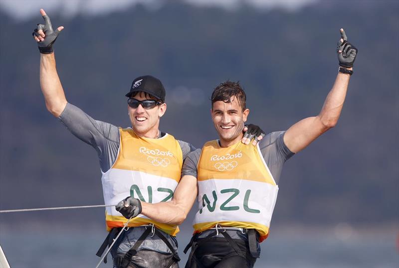 Gold for Peter Burling and Blair Tuke (NZL) in the Men's 49er class at the Rio 2016 Olympic Sailing Competition photo copyright Sailing Energy / World Sailing taken at  and featuring the 49er class