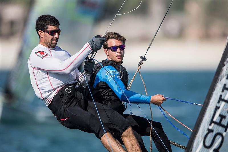Yann Rocherieux (FRA) photo copyright Pedro Martinez / Sailing Energy / World Sailing taken at  and featuring the 49er class