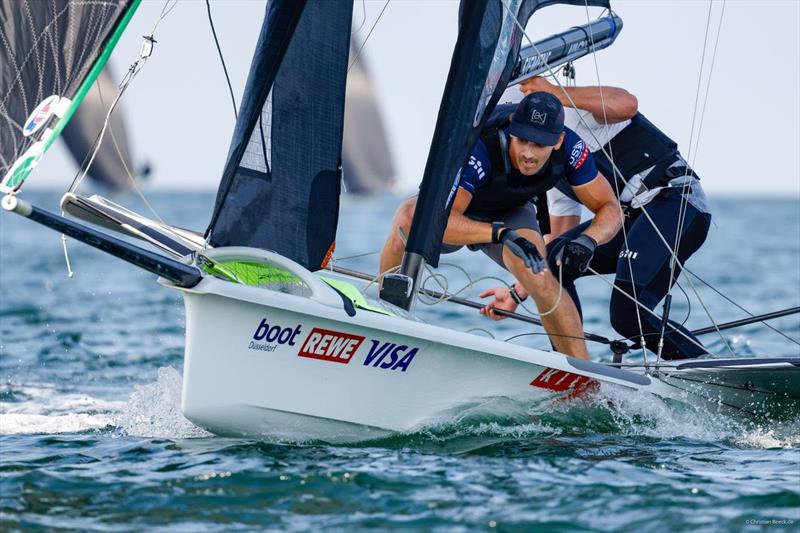 Still leading the 49er competition at Kiel Week are Andrew Mollerus and Ian Macdiarmid from the US - 2023 Kiel Week, day 3 photo copyright Kiel Week / ChristianBeeck.de taken at Kieler Yacht Club and featuring the 49er class