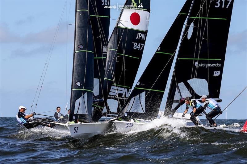 2023 Allianz Sailing World Championships Day 2 photo copyright Sailing Energy / World Sailing taken at  and featuring the 49er class