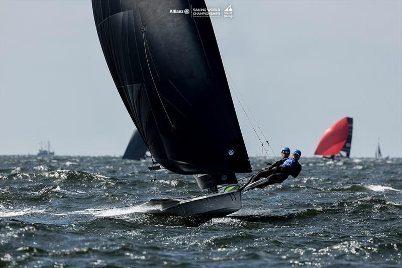 2023 Allianz Sailing World Championships Day 2 photo copyright Sailing Energy / World Sailing taken at  and featuring the 49er class