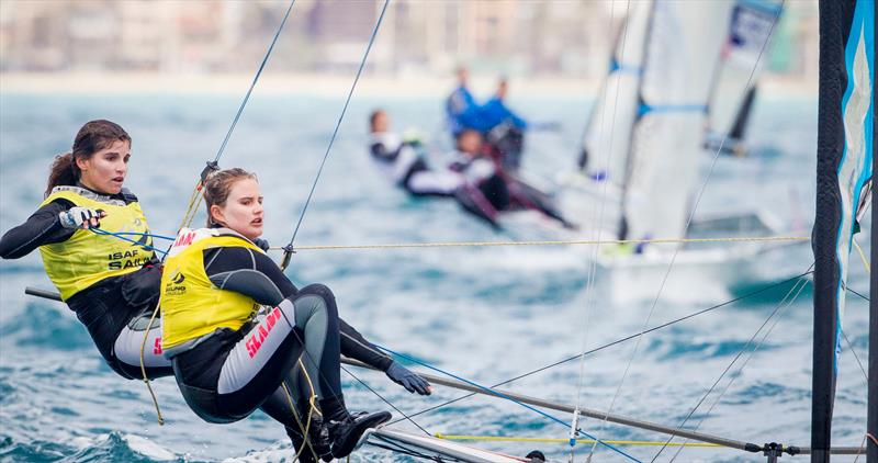 Grael and Kunze at ISAF Sailing World Cup Mallorca photo copyright Jesus Renedo / Sofia taken at  and featuring the 49er FX class