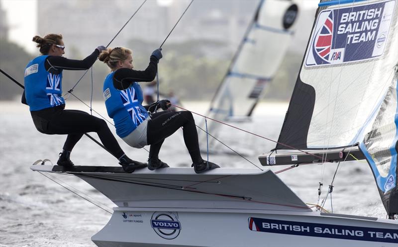 Charlotte Dobson & Sophie Ainsworth in the 49erFX - photo © Richard Langdon / British Sailing Team