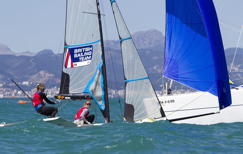 Charlotte Dobson & Sophie Ainsworth set for the Princess Sofia Trophy photo copyright Ocean Images / British Sailing Team taken at Real Club Náutico de Palma and featuring the 49er FX class