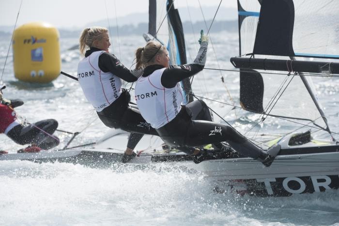 The Danish 49erFX Team photo copyright World Sailing taken at COYCH Hyeres and featuring the 49er FX class