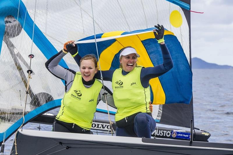 Swedish smiles - Lisa Ericson and Hanna Klinga at Sailing World Cup Hyeres - photo © Richard Langdon / www.oceanimages.co.uk
