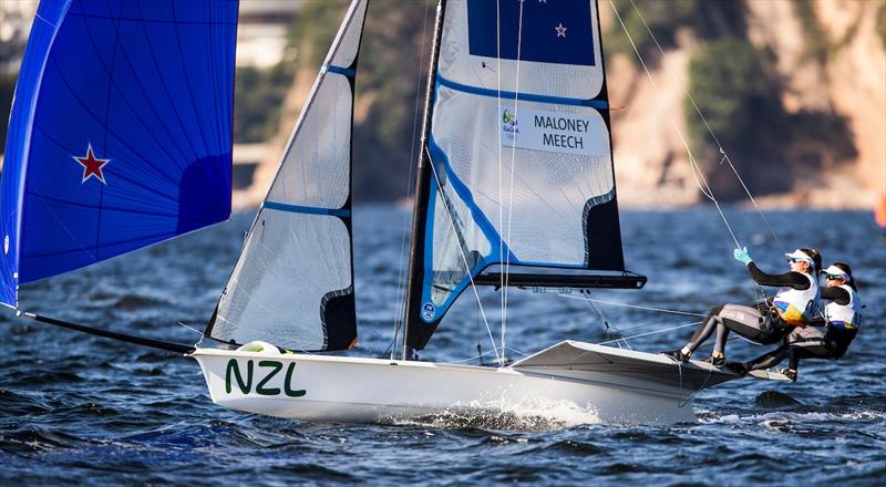 Alexandra Maloney & Molly Meech in the 49er FX on day 6 at the Rio 2016 Olympic Sailing Competition photo copyright Sailing Energy / World Sailing taken at  and featuring the 49er FX class