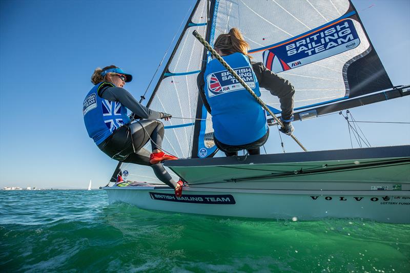 New 49erFX combination Kate Macgregor & Sophie Ainsworth - photo © Nick Dempsey Photography / British Sailing Team