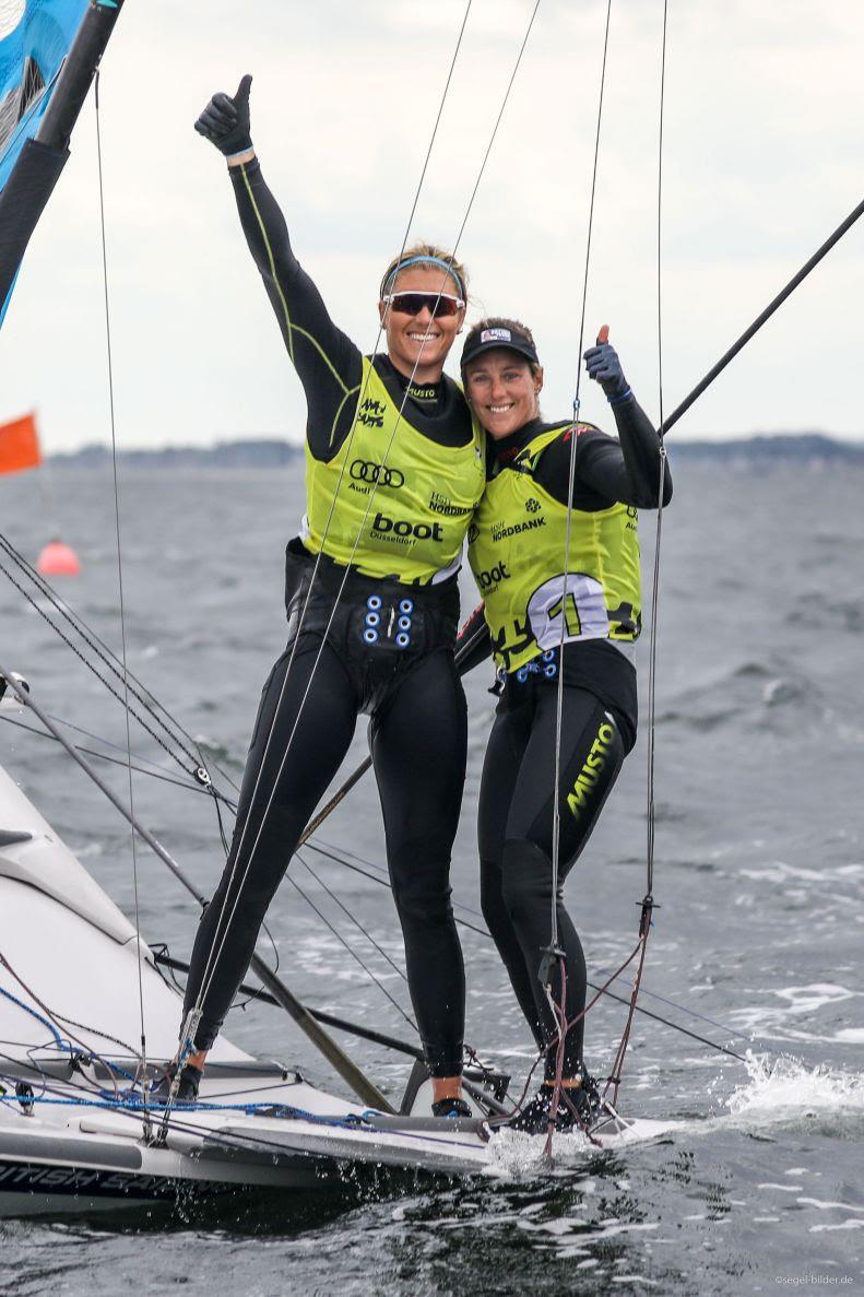 Charlotte Dobson and Saskia Tidey win the 49er FX class at Kieler Woche 2017 photo copyright Kieler Woche / segel-bilder.de taken at Kieler Yacht Club and featuring the 49er FX class