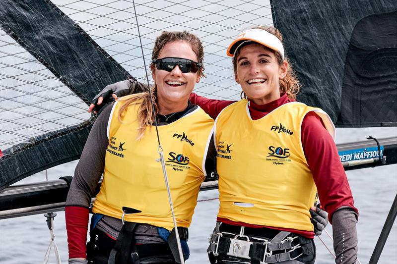 Women's 49er FX gold for Martine Grael & Kahena Kunze (BRA) in the 53rd Semaine Olympique Francais, Hyeres photo copyright Sailing Energy / FFVOILE taken at COYCH Hyeres and featuring the 49er FX class