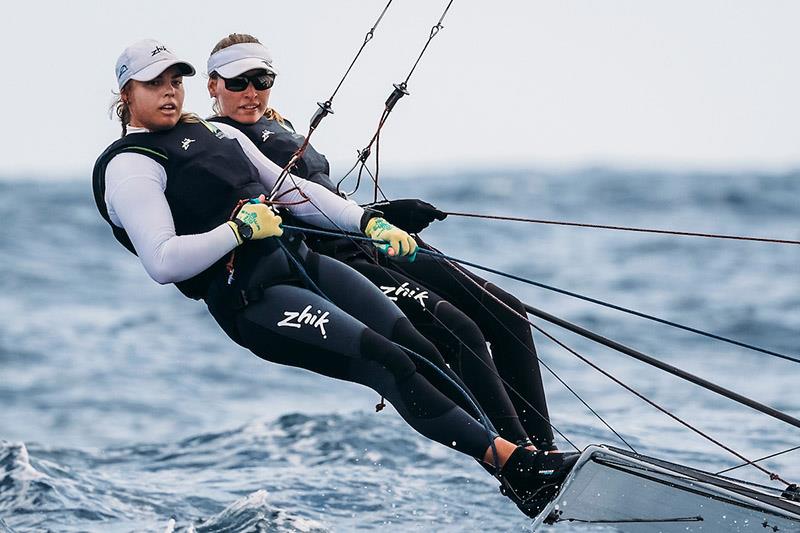 Laura Harding and Annie Wilmot photo copyright Sailing Energy taken at  and featuring the 49er FX class