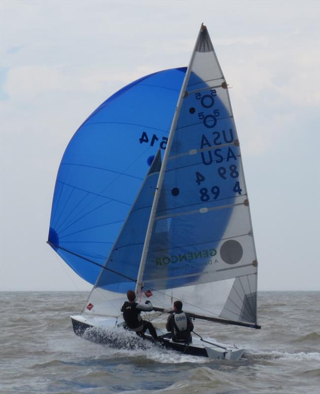 Day 2 of the 505 UK National Championships photo copyright Dennis Cartwright taken at Felixstowe Ferry Sailing Club and featuring the 505 class