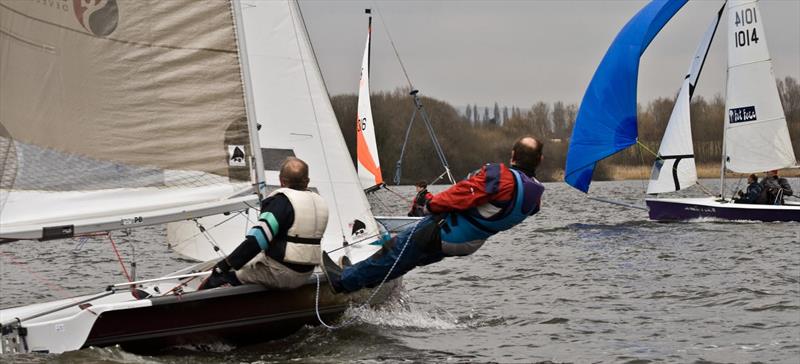 Crewsaver Tipsy Icicle Series at Leigh & Lowton final weekend photo copyright Gerard van den Hoek taken at Leigh & Lowton Sailing Club and featuring the 505 class