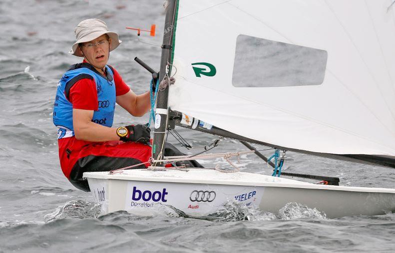 After winning the Europe class Lars Johan Brodtkorb from Norway will take part now in Finn class at Kieler Woche - photo © okpress