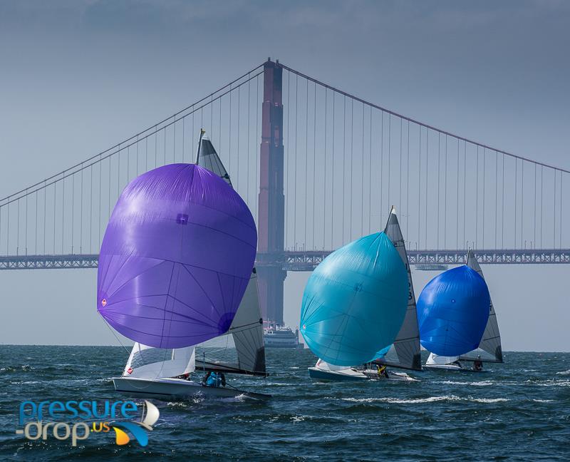 5O5 Pre-Worlds and North American Championship in San Francisco Bay photo copyright Eric Simonson / www.h2oshots.com taken at St. Francis Yacht Club and featuring the 505 class