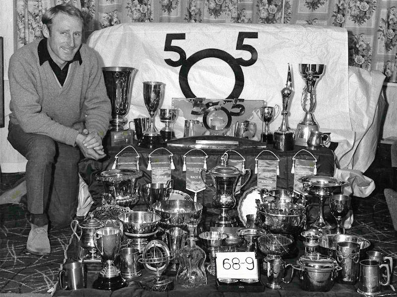 Not a bad haul for a year's work - Larry Marks in 1969 photo copyright Marks family  taken at  and featuring the 505 class