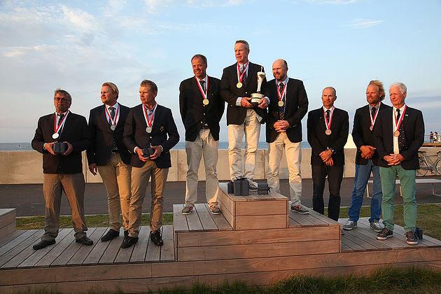 5.5m World Championship podium photo copyright Per Heegaard taken at Royal Danish Yacht Club and featuring the 5.5m class