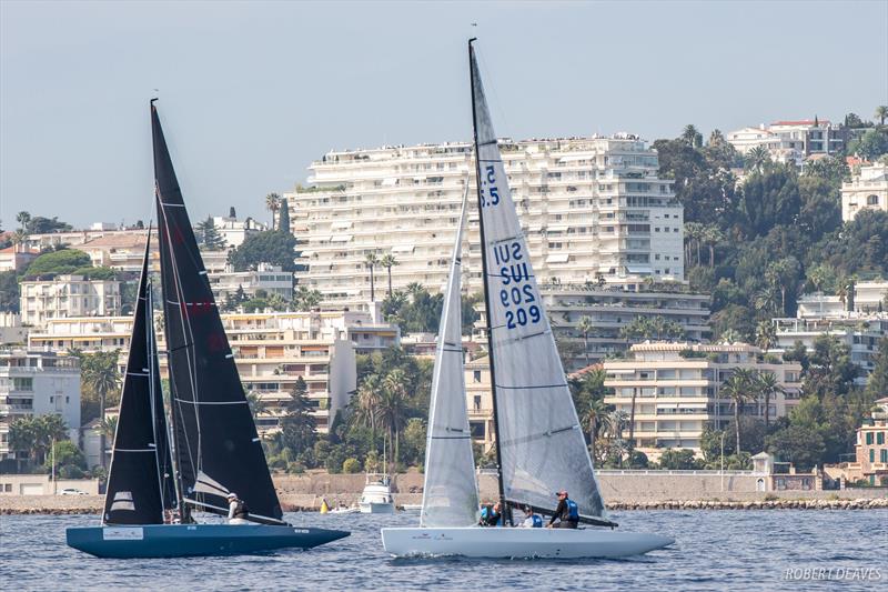 International 5.5 Metre opener at the Régates Royales Cannes photo copyright Robert Deaves taken at  and featuring the 5.5m class