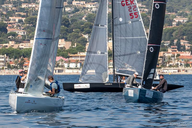 International 5.5 Metres on day 2 at the Régates Royales Cannes photo copyright Robert Deaves taken at  and featuring the 5.5m class