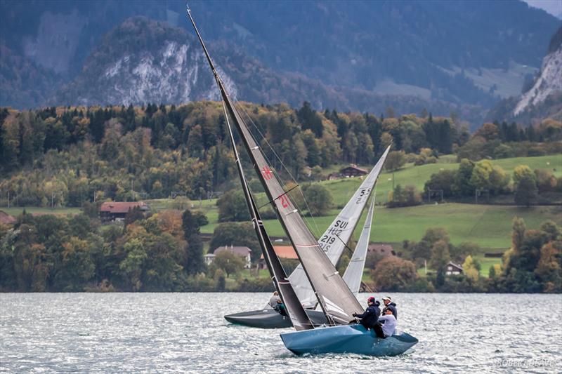 5.5 Metre Autumn Trophy at Lake Thun, Switzerland photo copyright Robert Deaves taken at Thunersee-Yachtclub and featuring the 5.5m class