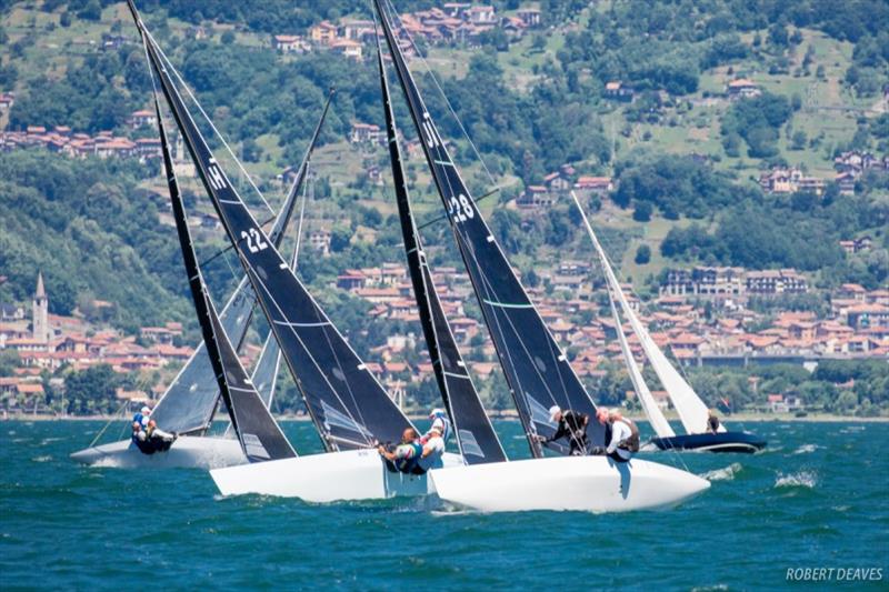 Tight racing - Day 3 - 2018 5.5 Metre Swiss/Italian Open photo copyright Robert Deaves taken at  and featuring the 5.5m class